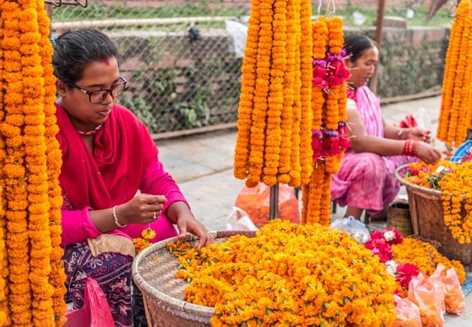 marigold garlands kathmandu